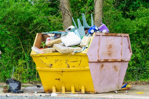 Professional furniture clearance team removing items from a home